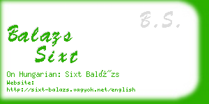 balazs sixt business card